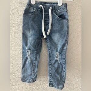 Little Bipsy Light Wash Distressed Denim Pants